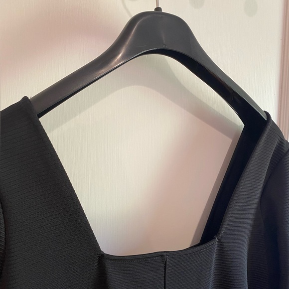 ASOS midi square neck dress w/ long peep sleeves - Picture 6 of 12